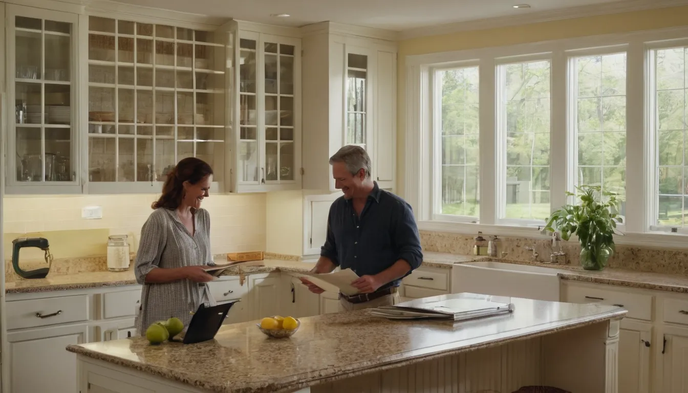 Homeowners reviewing kitchen remodel plans with a local provider in the Baltimore area